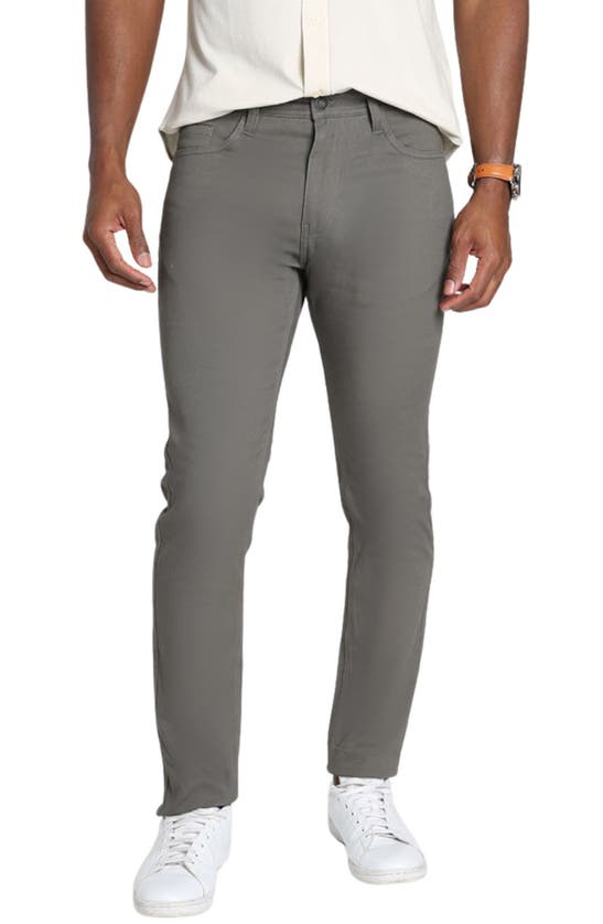 Shop Jachs Straight Leg Stretch 5-pocket Pants In Grey
