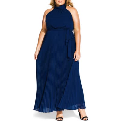 Plus Size City Chic Honour Maxi Dress, Blue