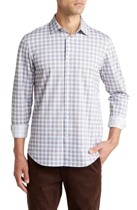 Plaid Cotton 4-Way Stretch Button-Down Shirt