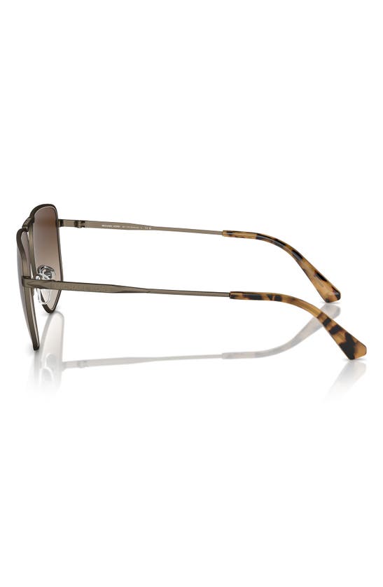 Shop Michael Kors Silverton 58mm Pilot Sunglasses In Brown Gradient