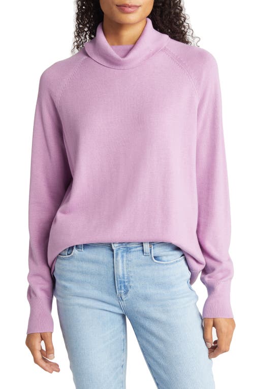 caslon(r) Cozy Turtleneck Sweater in Pink Gale