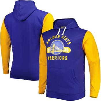 Men's Fanatics Branded Gold Golden State Warriors The Bay Logo Fitted  Pullover Hoodie