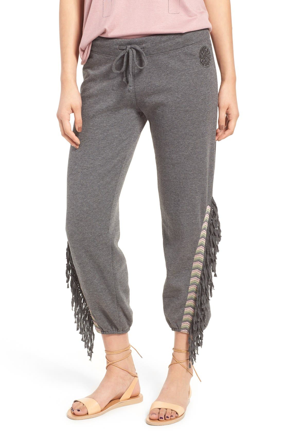 fringe sweatpants