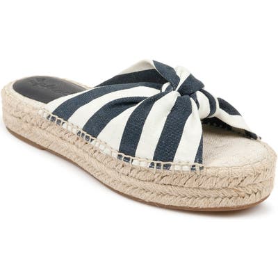 Splendid Albany Espadrille Platform Slide Sandal, Blue