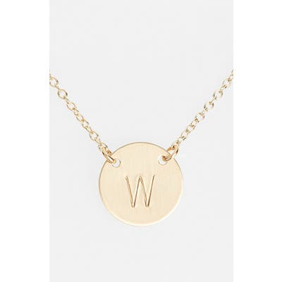 Nashelle 14K-Gold Fill Anchored Initial Disc Necklace