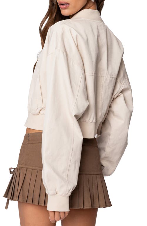 EDIKTED EDIKTED ZARRIA CROP BOMBER JACKET