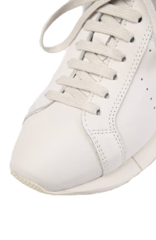 Shop Paloma Barceló Paloma Barcelo Alenzon Wedge Sneaker In White/gesso-s.yellow