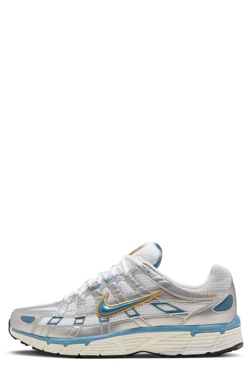 Shop Nike P-6000 Sneaker In White/aegean Storm/silver