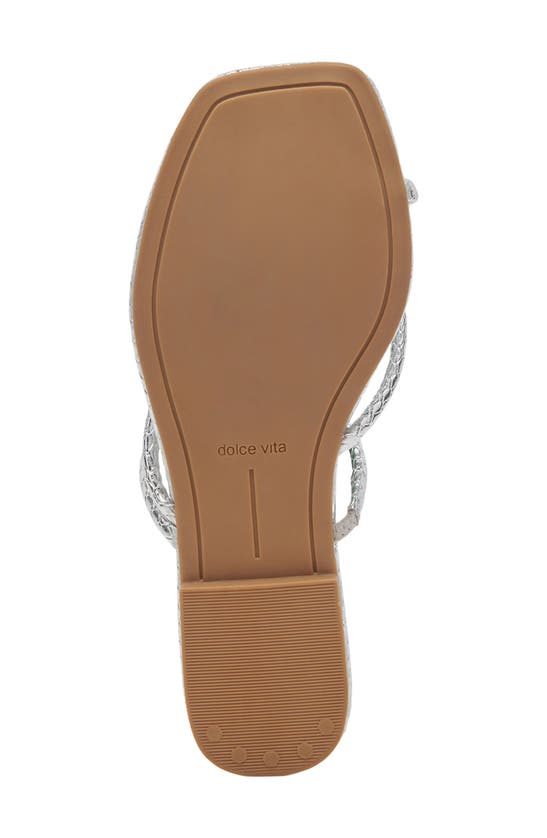 Shop Dolce Vita Leanna Slide Sandal In Silver Embossed Stella