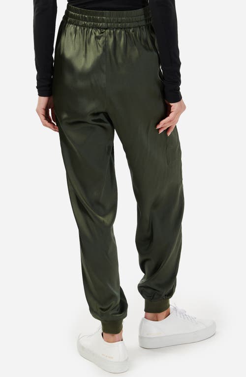 Cami Nyc Elsie Stretch Silk Joggers In Thyme
