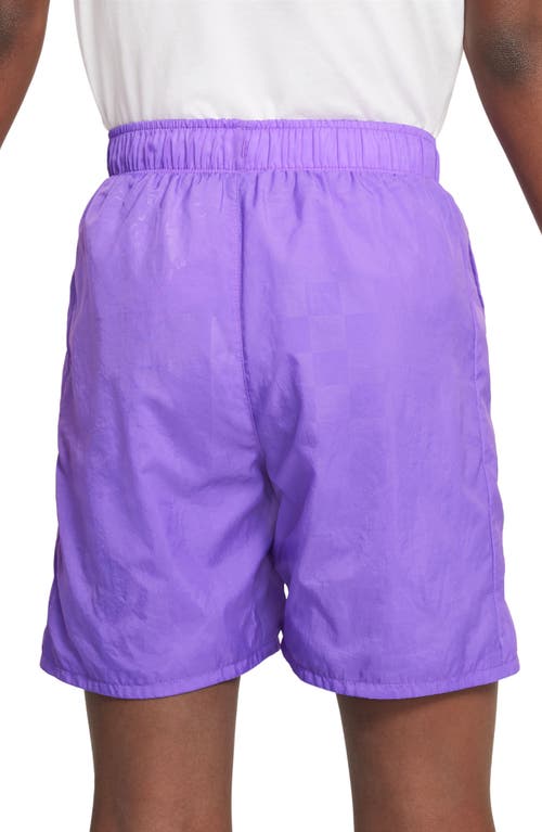 Nike Kids' Sportswear Print Shorts In Action Grape/white