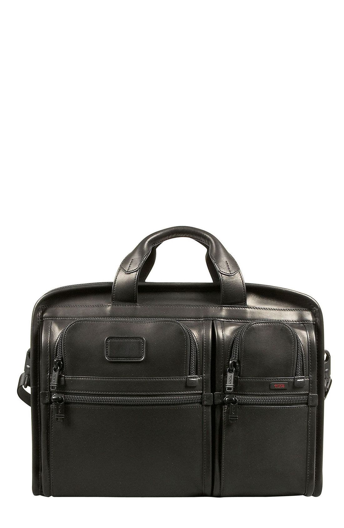 Tumi 'Alpha' Compact Leather Large Screen Computer Briefcase Nordstrom