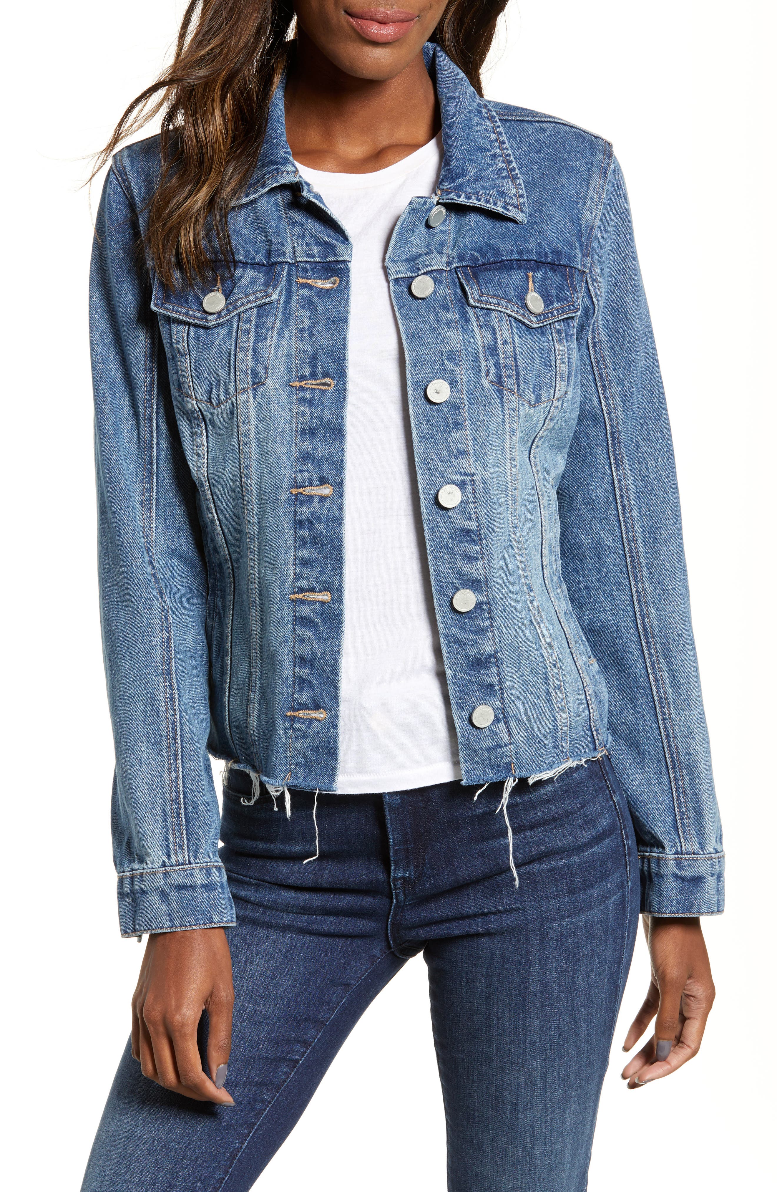BLANKNYC Zip Detail Denim Jacket Nordstrom