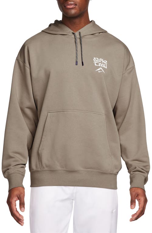 Shop Nike Dri-fit Magic Hour Trail Running Hoodie In Khaki/summit White