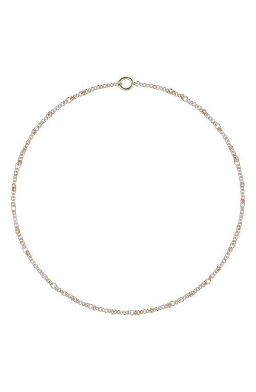 Spinelli Kilcollin Two-Tone Gravity Chain Necklace in 18K Yellow Gold/Silver at Nordstrom, Size 16