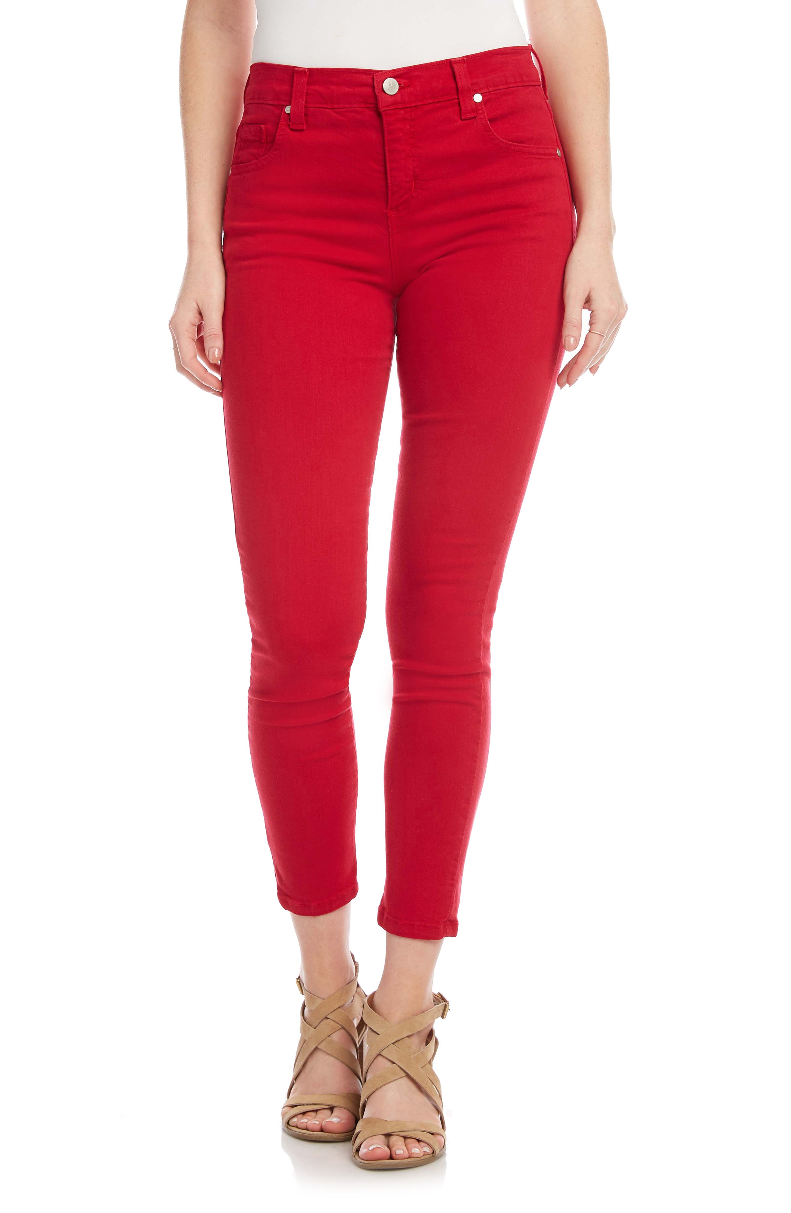 red brand jeans