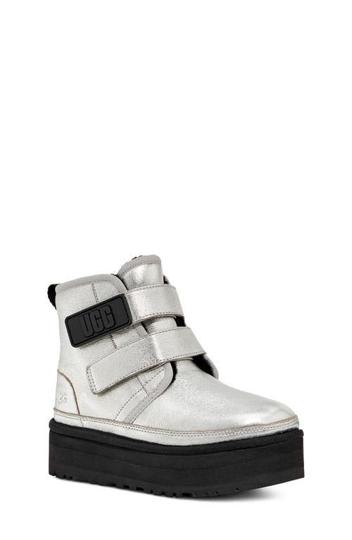 UGG(r) Kids' Neumel Platform Water Resistant Boot Silver Metallic at Nordstrom, M