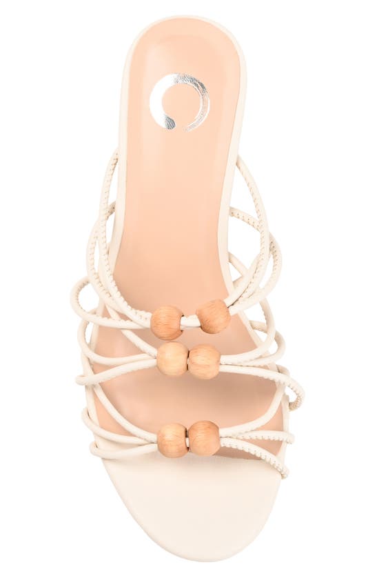 Journee Collection Women's Kennadi Beaded Sandals In Ivory