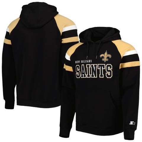 Men's New Era Gold/Black New Orleans Saints Active Block Hoodie