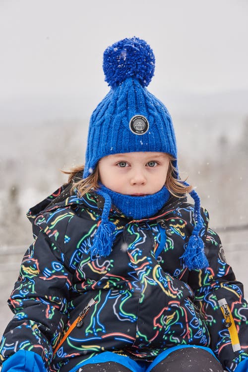 DEUX PAR DEUX DEUX PAR DEUX BOY'S PERUVIAN KNIT HAT ROYAL BLUE 