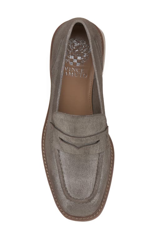 Shop Vince Camuto Enachel Penny Loafer In Dark Taupe/s Dimesu