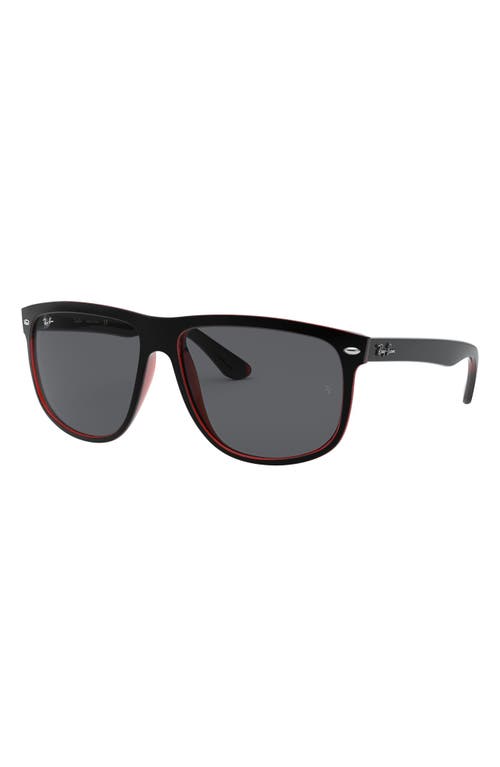 Shop Ray Ban Ray-ban Boyfriend 60mm Flat Top Sunglasses In Black