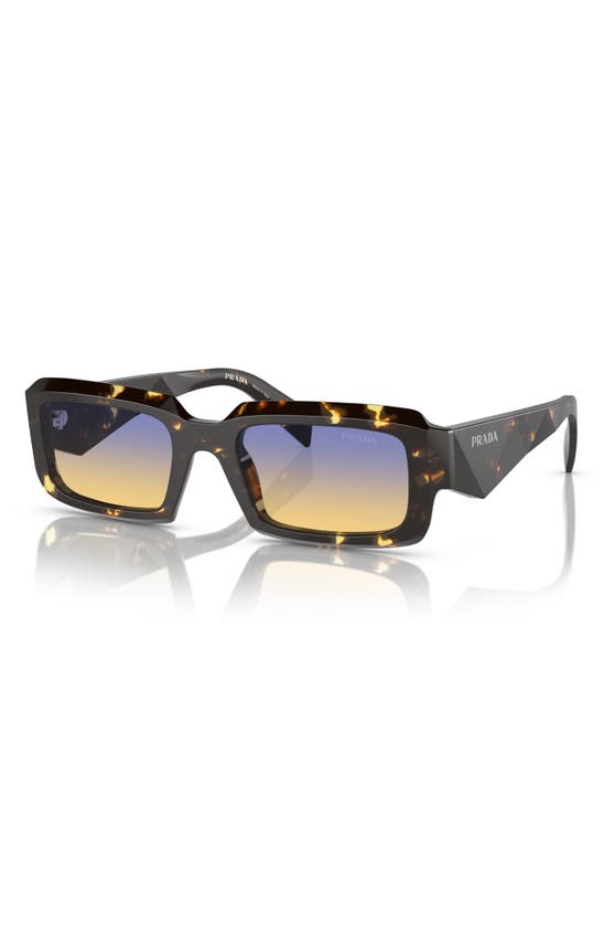 Shop Prada 55mm Irregular Sunglasses In Black Tort