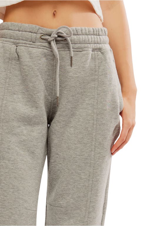 Shop Free People Sprint To The Finish Seamed Sweatpants In Heather Grey