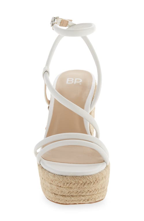 Bp. Cohan Espadrille Platform Wedge Sandal In White