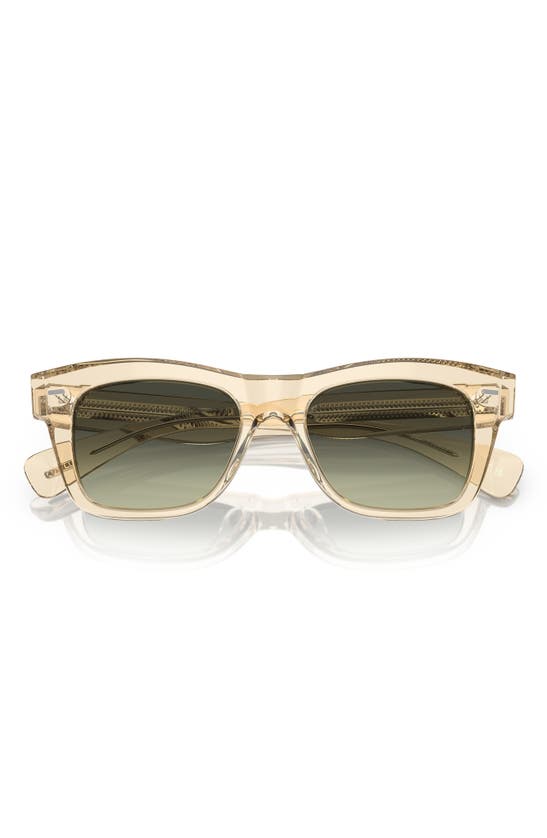 Shop Oliver Peoples Ms. Oliver 51mm Gradient Square Sunglasses In Green