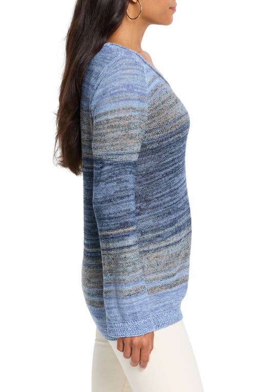 Shop Nic + Zoe Nic+zoe Hazy Shades Sweater In Indigo Multi