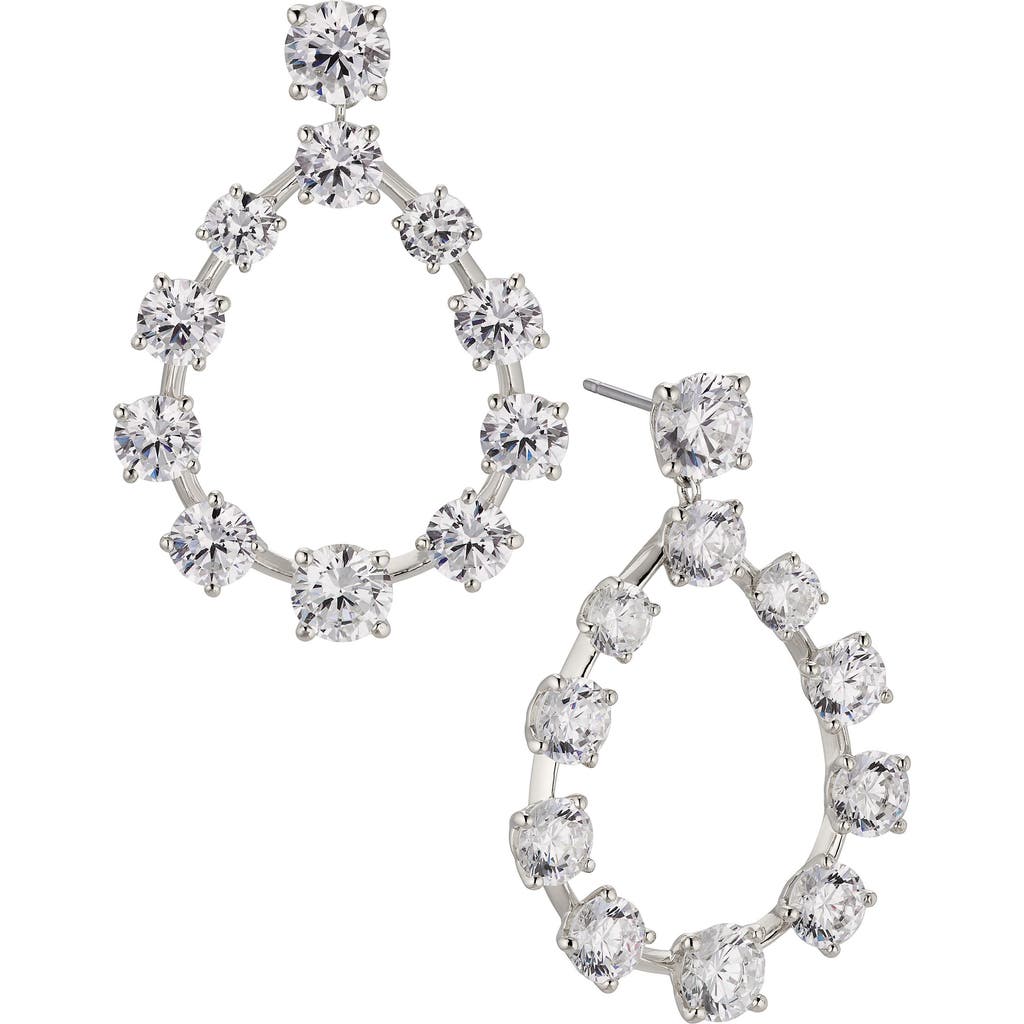 NADRI NADRI HALLE TEARDROP FRONTAL HOOP EARRINGS