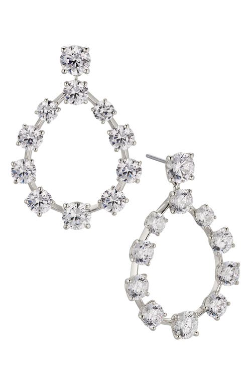 NADRI NADRI HALLE TEARDROP FRONTAL HOOP EARRINGS 
