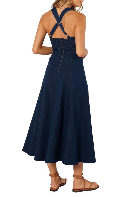 Petal And Pup Petal & Pup Everly Crossback Midi Dress In Blue