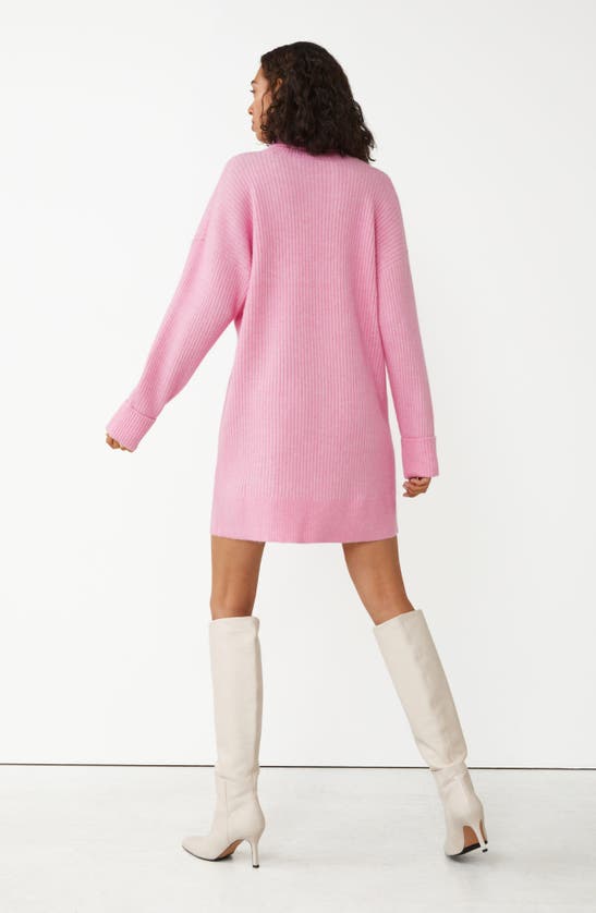 & Other Stories Oversized Turtleneck Sweater In Pink