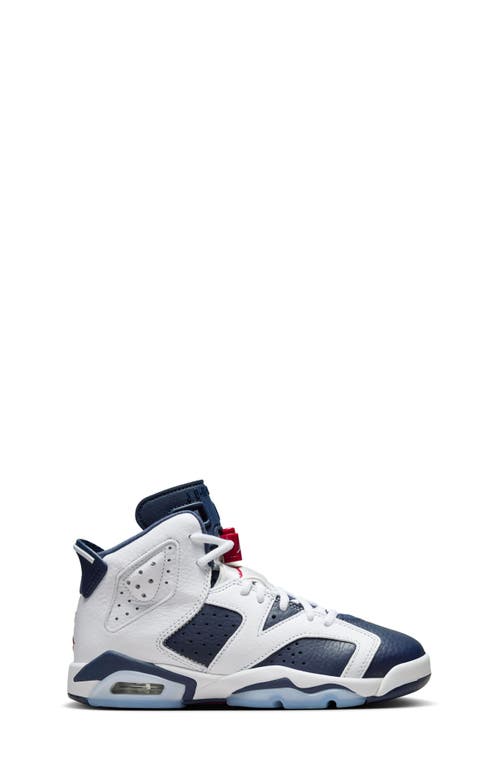 Jordan Air 6 Retro High Top Sneaker In White/varsity Red/navy