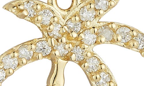 Ember Fine Jewelry 14k Gold Pavé Diamond Palm Tree Pendant Necklace In Gold