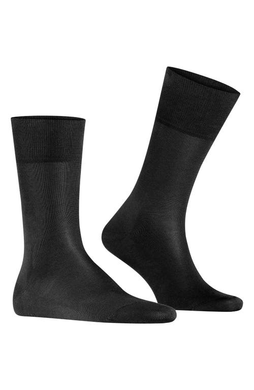 Falke Tiago Organic Cotton Dress Socks In Black