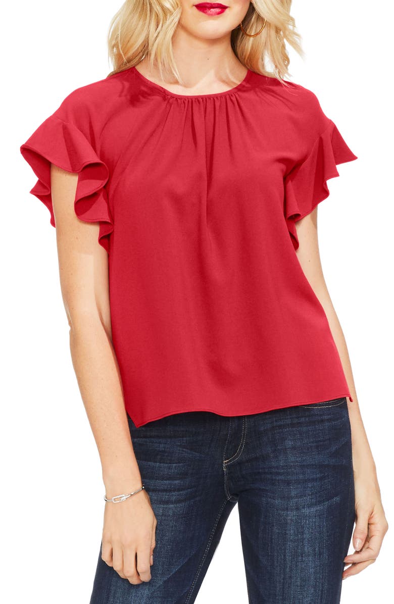 Vince Camuto Ruffle Sleeve Blouse | Nordstrom
