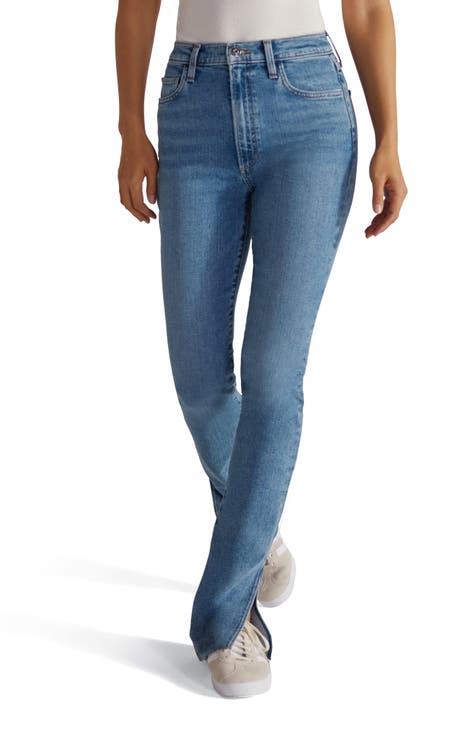 The Valentina Tower Super High Waist Split Hem Jeans (Laurel)