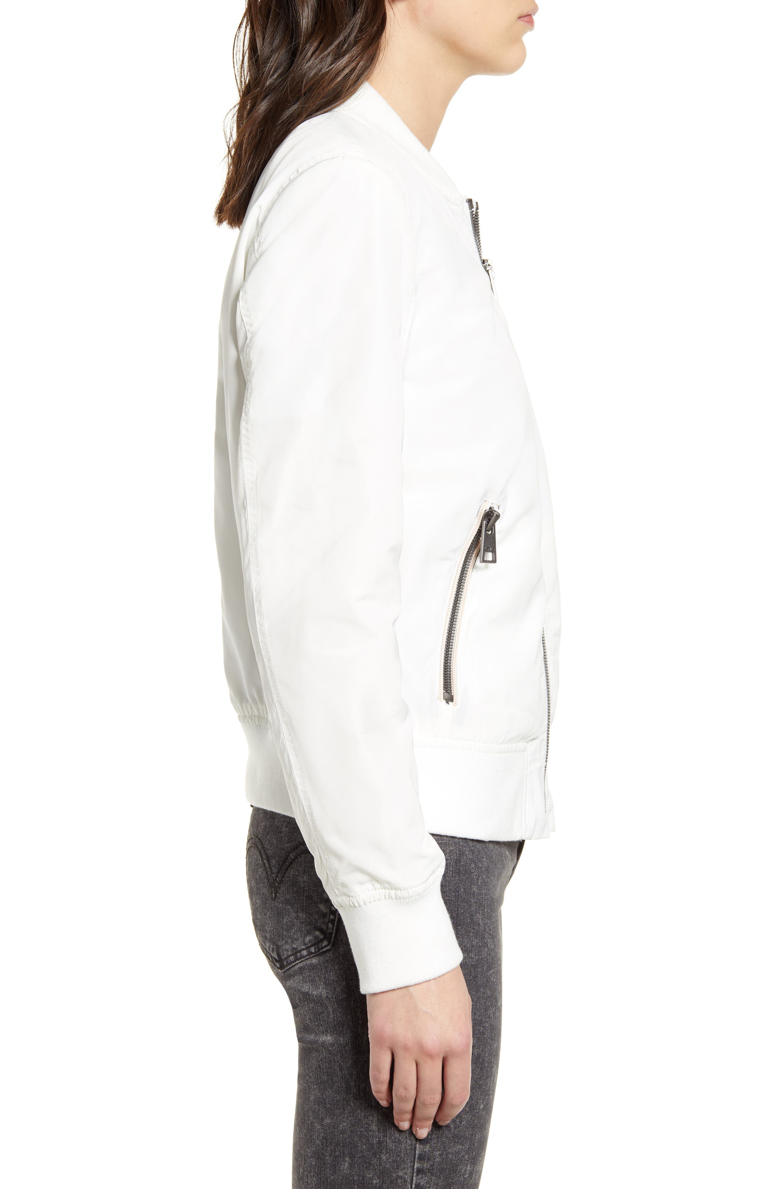 Shop Levi's Ma-1 Satin Bomber Jacket In White