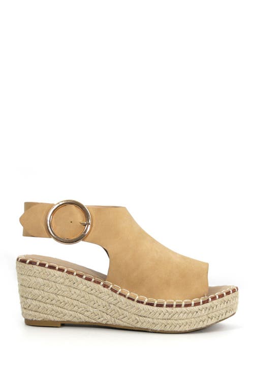 Catherine Catherine Malandrino Cirkly Espadrille Wedge Sandal In Sand Nubuck