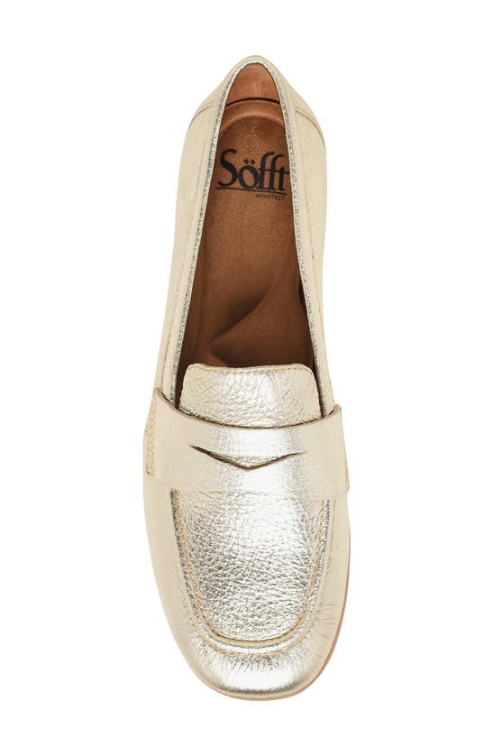 Shop Söfft Allie Moc Toe Penny Loafer In Platino