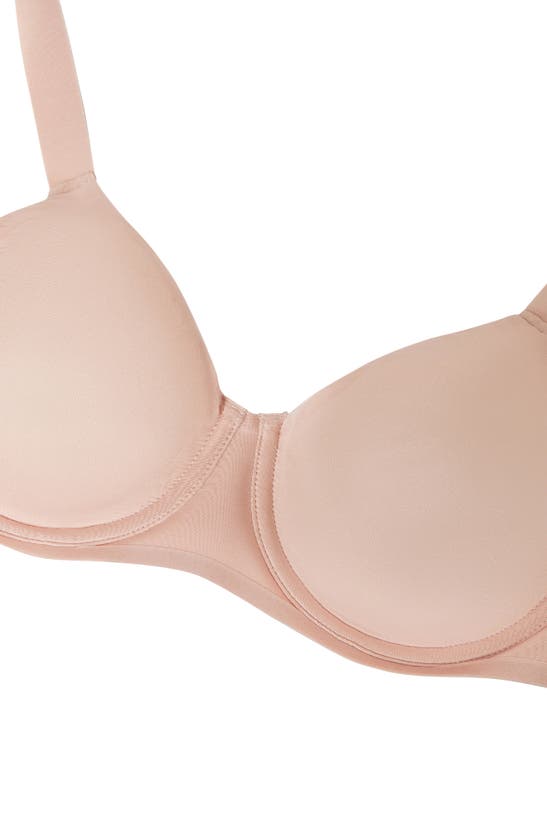 Shop Wolford Sheer Touch Underwire T-shirt Bra In Rose Powder
