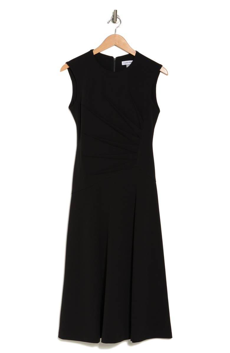 Calvin Klein Starburst Pleated A-Line Midi Dress | Nordstromrack