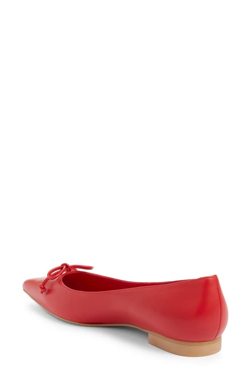 Shop Stuart Weitzman Landon Pointed Toe Ballet Flat In Cherry