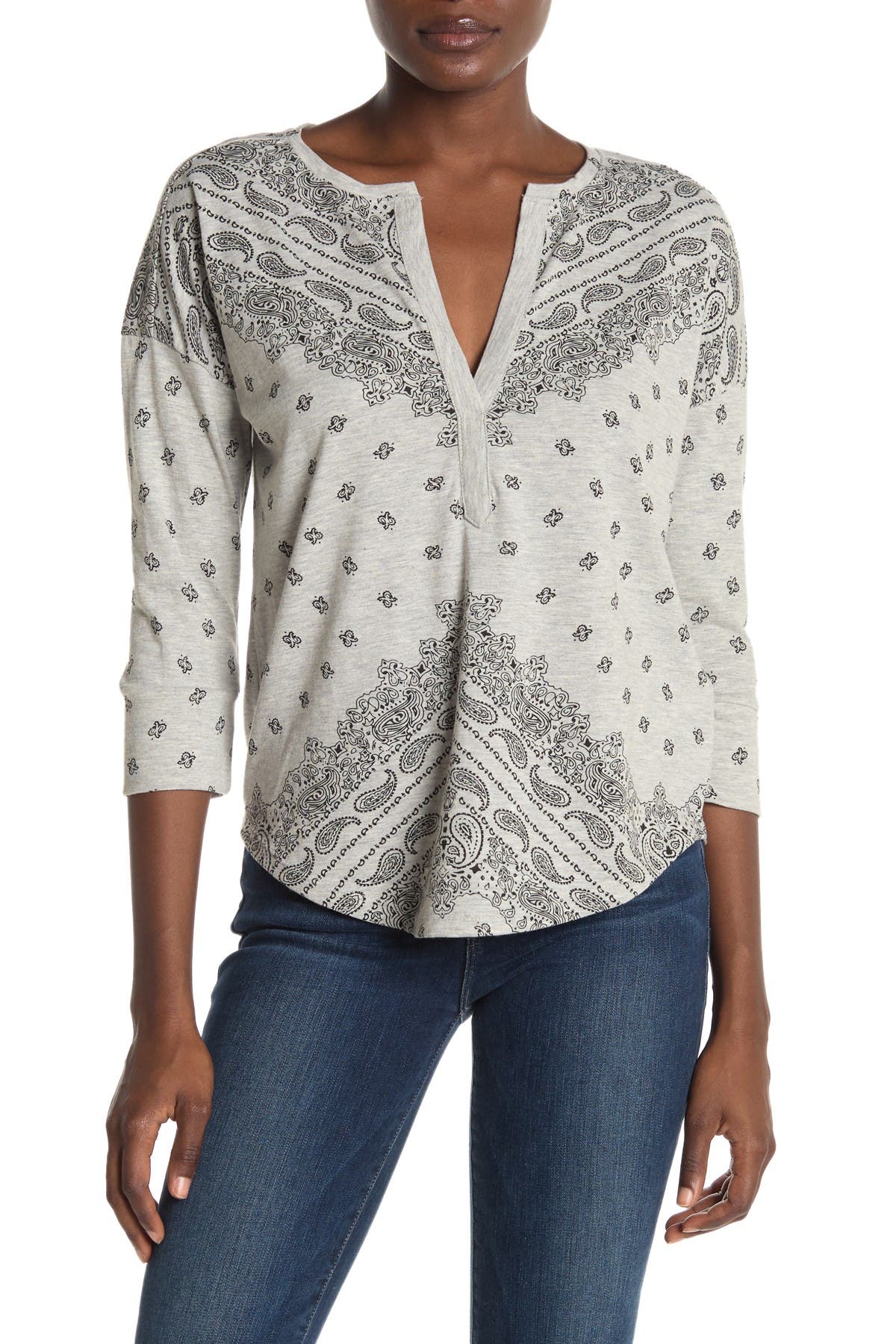 lucky brand paisley top