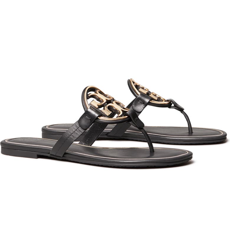 Top 75+ imagen black tory burch miller sandals sale