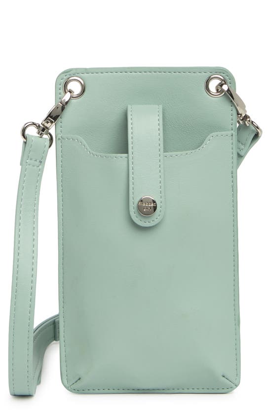 Madden Girl Cell Phone Crossbody In Sage