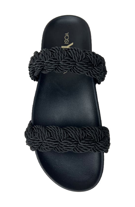 Shop Yosi Samra Michelle Double Strap Slide Sandal In Black